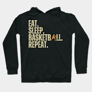 Eat Sleep Basketball Repeat Retro Vintage Boy Kid Men Women Hoodie